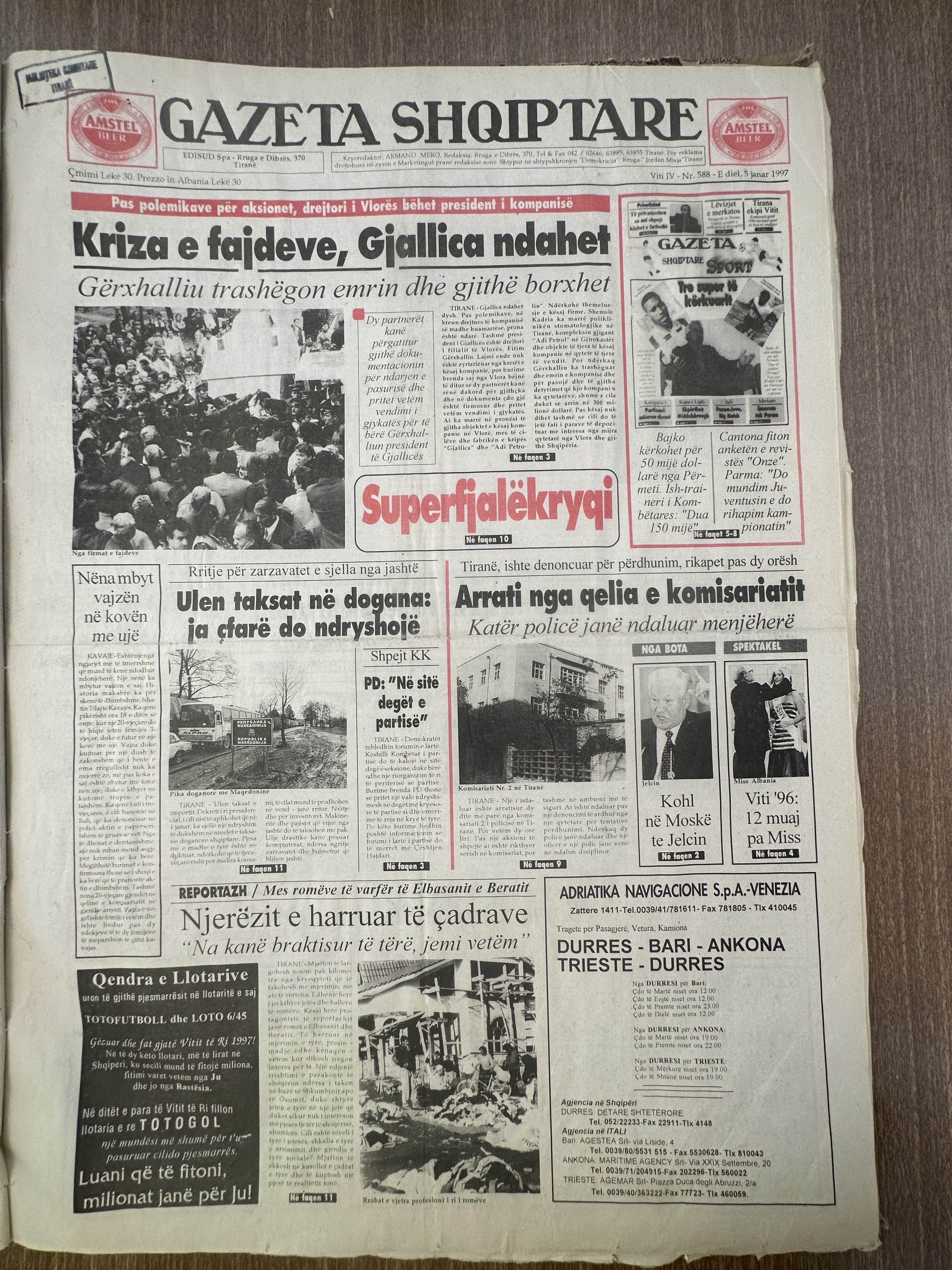 Gazeta Shqiptare 1997-01-05